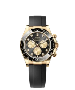 Rolex Cosmograph Daytona Yellow Gold Black Dial with Diamond Hour Markers
