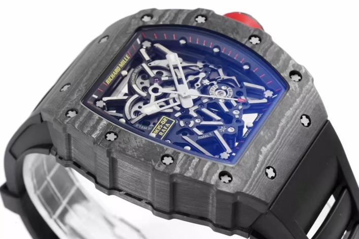 RM 35-02 Black Bezel Red Markers Black Rubber Strap ZF RUML3 - Image 3