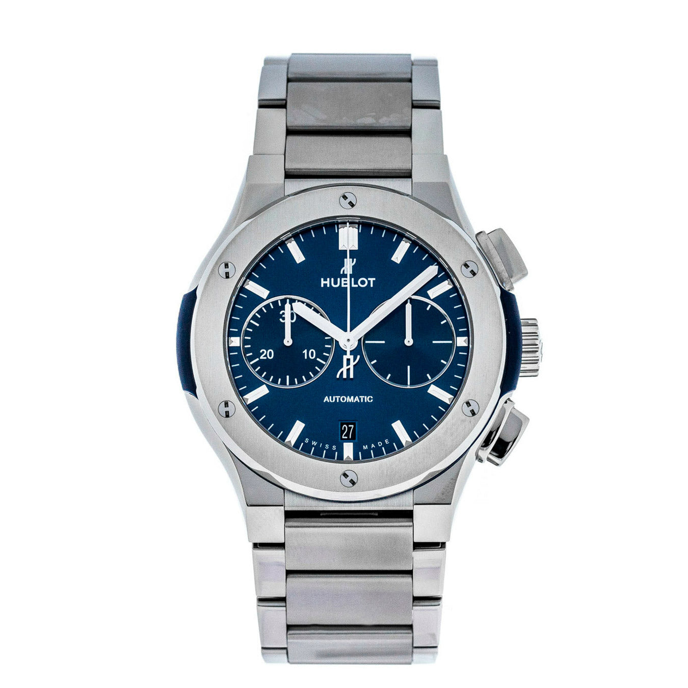 Classic Fusion Blue Chronograph Titanium Bracelet 45mm