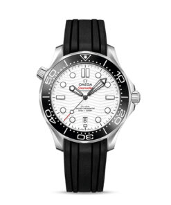 A- Seamaster Diver 300M 42 mm, steel on rubber strap