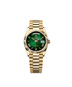 A- Rolex Day-Date 40 Oyster, 40 mm, yellow gold