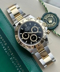 Alternative view of The Oyster Perpetual Cosmograph Daytona is available in yellow gold and Oystersteel