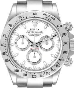 Alternative view of Rolex Cosmograph Daytona Stainless Steel White Dial
