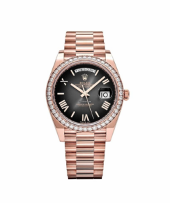 Rolex Day-Date Rose Gold Diamond Bezel Slate Ombre Dial (2025)