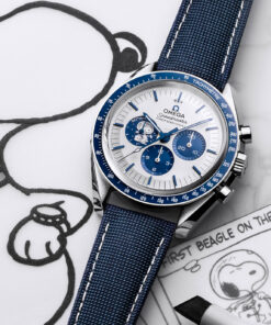 Alternative view of A- Speedmaster Anniversary Series 42 mm, steel on coated nylon fabric strap