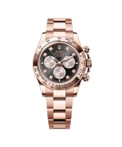 Rolex Cosmograph Daytona Everose Gold Chocolate Dial Diamond Index Watch