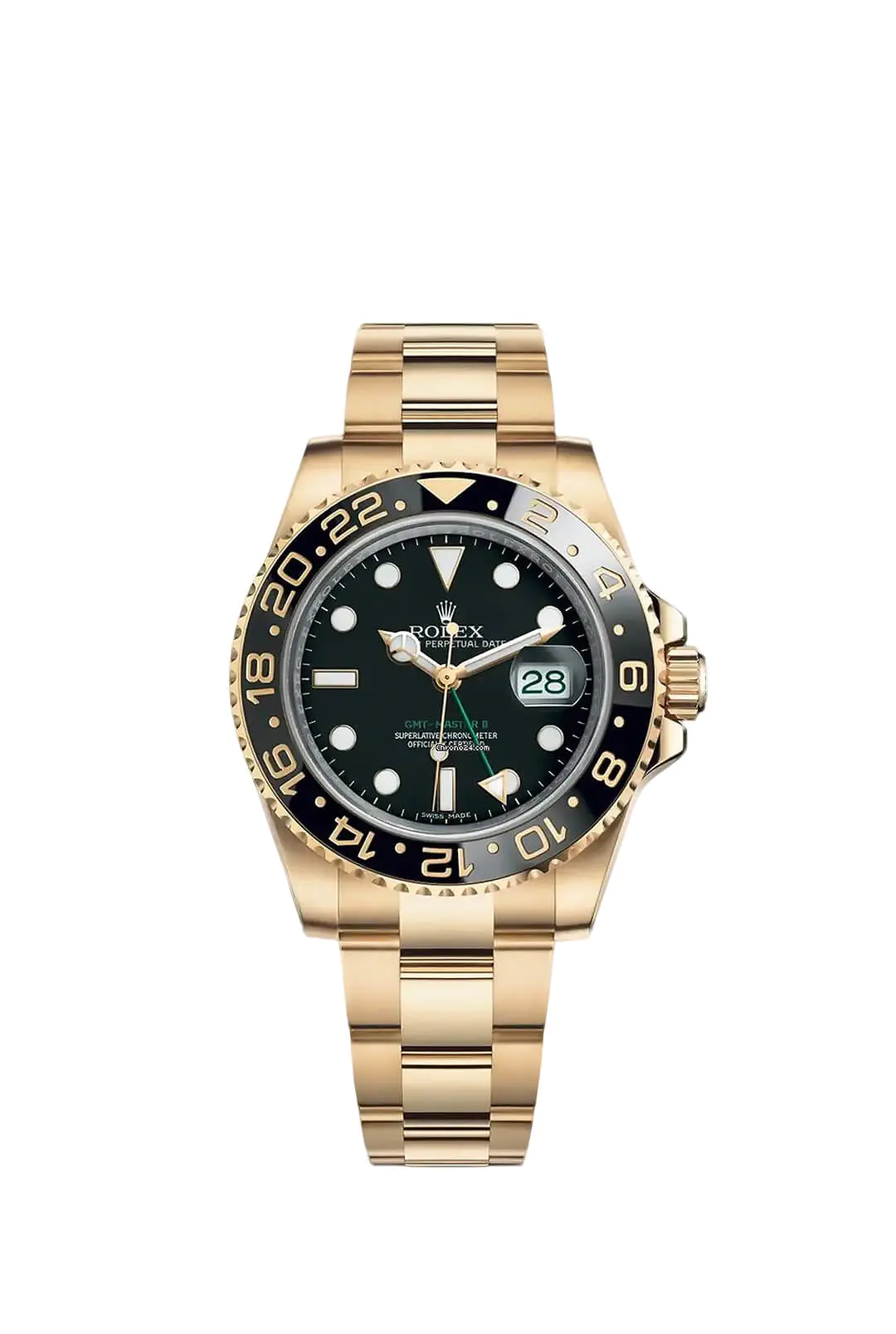 Rolex GMT-Master II “Root Beer” Yellow Gold Black Dial