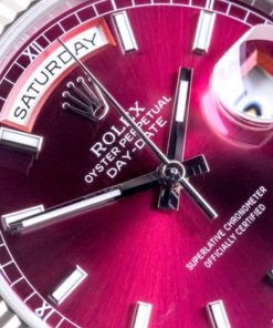 Alternative view of Rolex Day-Date 36mm Factory Cherry Red Dial