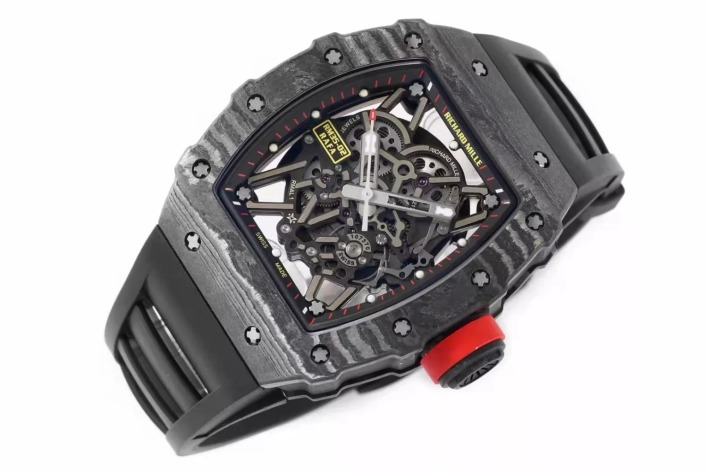 RM 35-02 Black Bezel Red Markers Black Rubber Strap ZF RUML3 - Image 4