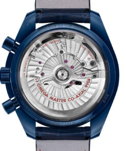 Alternative view of Speedmaster Moonphase 44.25 mm, blue ceramic on leather strap