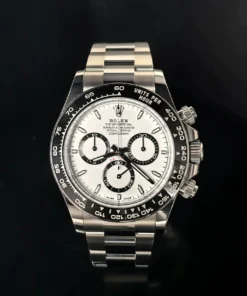 Alternative view of Rolex Cosmograph Daytona Stainless Steel White Dial with Black Ceramic Bezel