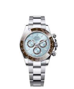 Rolex Cosmograph Daytona Platinum Ice Blue Dial with Chestnut Brown Ceramic Bezel