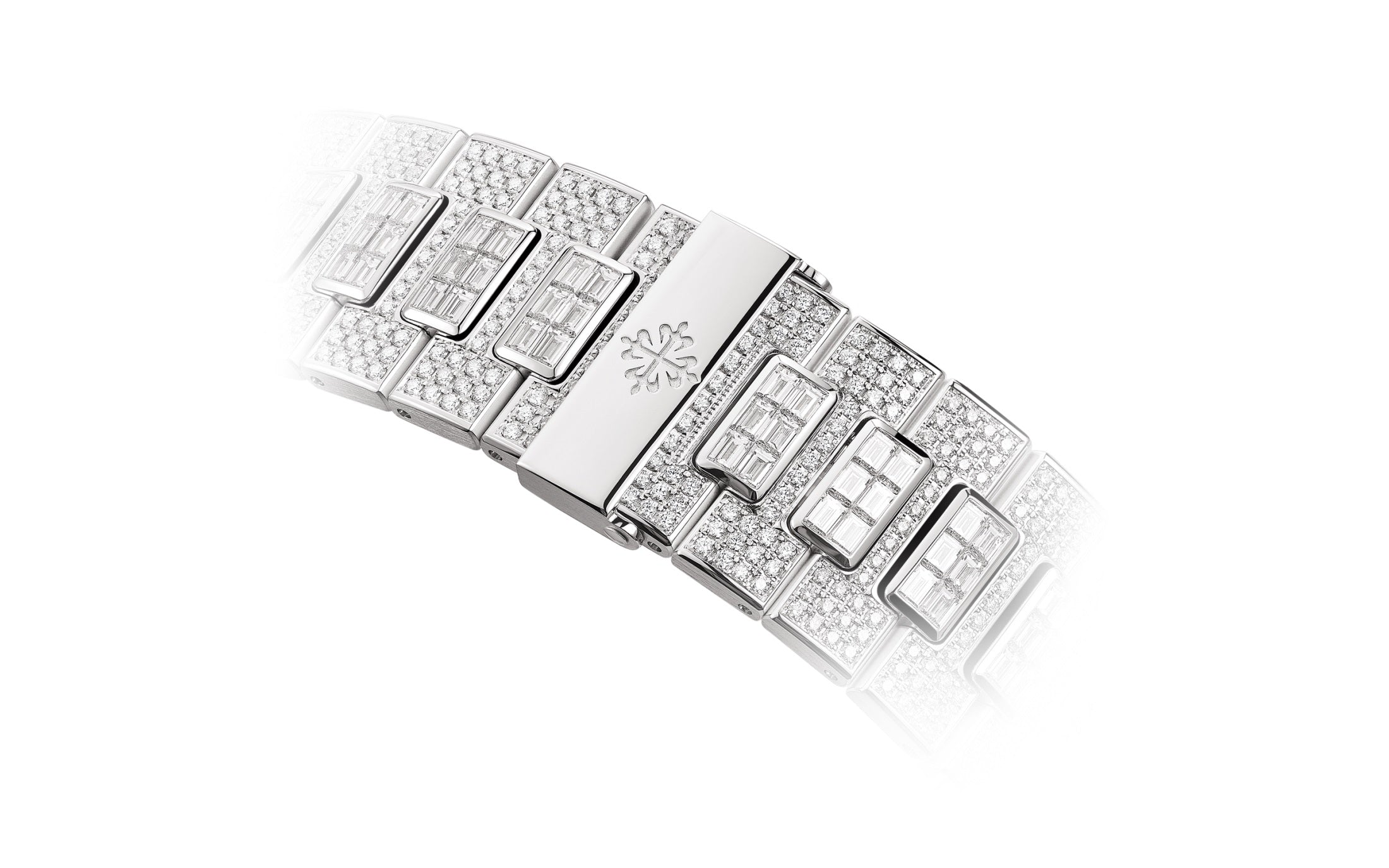 Nautilus Date, Sweep Seconds Watch, 18k White Gold and 1,343 diamonds - immagine 5