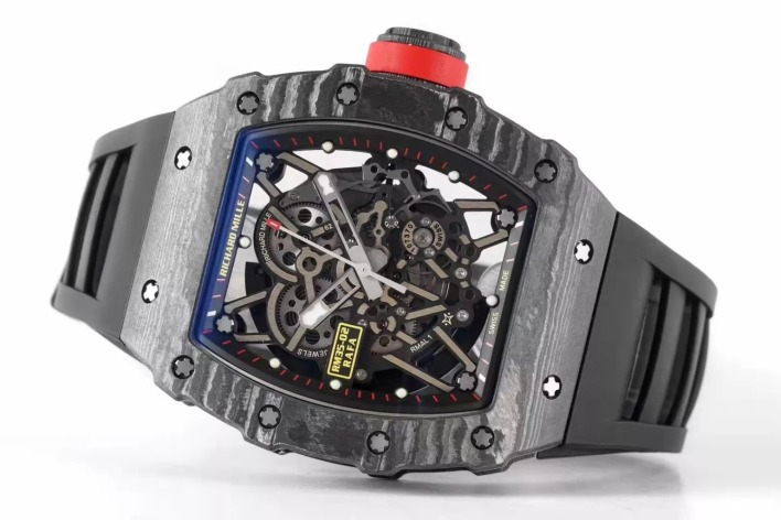RM 35-02 Black Bezel Red Markers Black Rubber Strap ZF RUML3 - Image 2