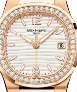 Alternative view of Nautilus Quartz Diamond Ladies Watch, 18k Rose Gold, 32mm