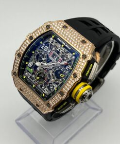 Alternative view of Richard Mille RM 11-03 Flyback Chronograph Diamond Set Rose Gold