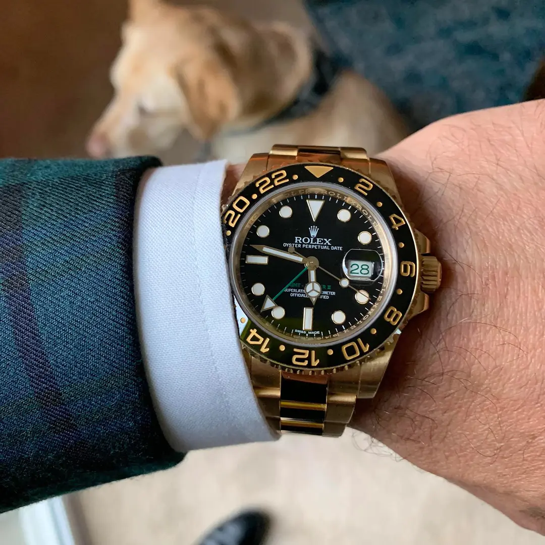 Rolex GMT-Master II “Root Beer” Yellow Gold Black Dial – Bild 6