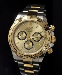 Alternative view of Rolex Cosmograph Daytona Rolesor Champagne Dial Watch