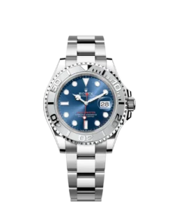 The Oyster Perpetual Yacht-Master 40 in platinum and Oystersteel with an Oyster bracelet