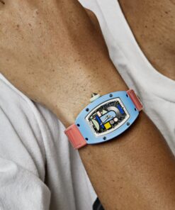 Alternative view of Richard Mille RM 07-01 ‘Ladies’ Coloured Ceramics Powder Blue Ceramic Limited Edition