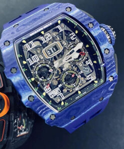 Alternative view of Richard Mille, RM 11-03, Skeleton Dial, “Jean Todt”, Flyback Chronograph, Blue Carbon, 44.5mm – Limited 150