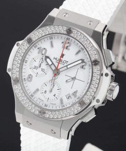 Alternative view of B- Big Bang, Steel White Diamonds Chronograph, 41 mm