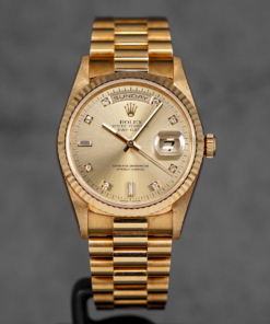 Alternative view of Rolex Day-Date 36mm Yellow Gold Champagne Diamond Dial