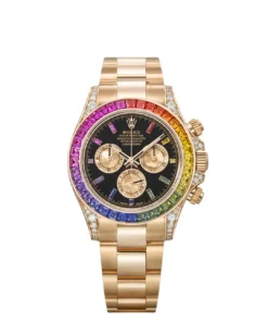Rolex Cosmograph Daytona Rainbow Yellow Gold Black Dial