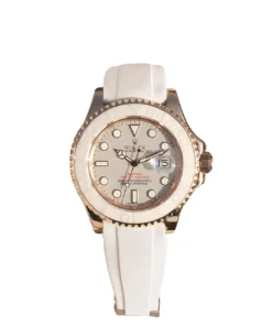 The Oyster Perpetual Yacht-Master Baymax Rose Gold Mix White Rubber Strap 40mm
