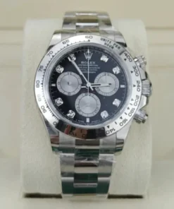 Alternative view of Rolex Cosmograph Daytona Oystersteel Slate Grey Diamond Dial