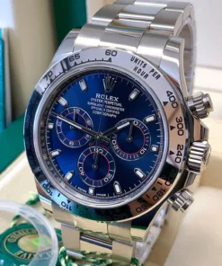 Alternative view of Rolex Cosmograph Daytona Blue Dial Oystersteel Watch