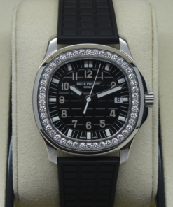 Alternative view of Patek Philippe Aquanaut 5067A 001 Black Dial Diamond