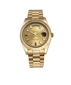 Rolex Day-Date II 218238 Full Set Factory Ruby Baguette Dial