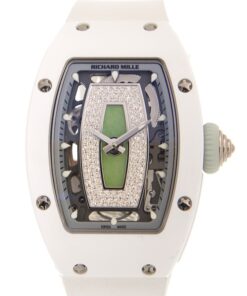 Alternative view of Richard Mille RM 07-01 White Ceramic Rose Gold Jasper Mother of Pearl Dial Diamond Bezel