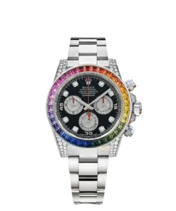 Rolex Daytona Rainbow Diamond Silver Stainless Steel 40mm