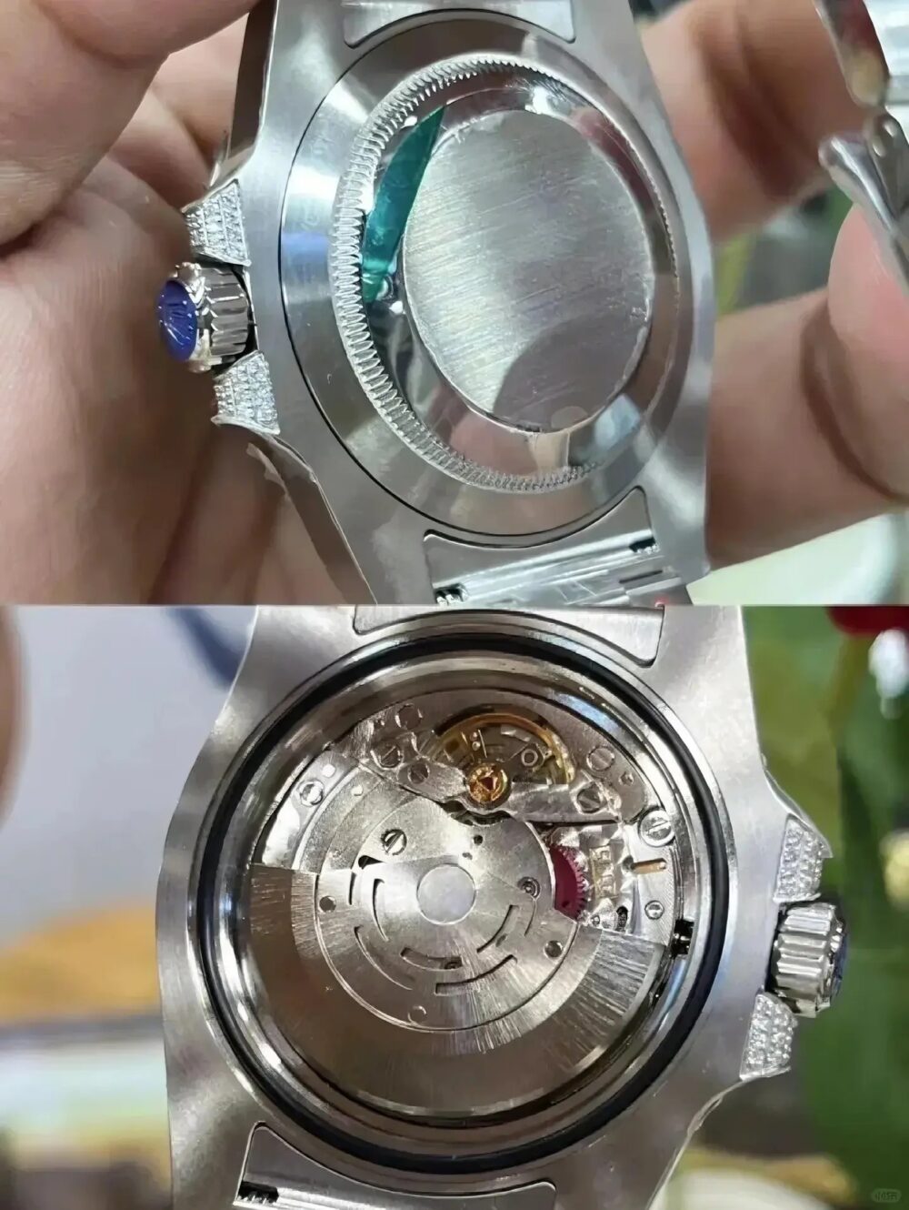 Rolex Submariner Date, 18K White Gold Diamonds Emerald - Imagen 5
