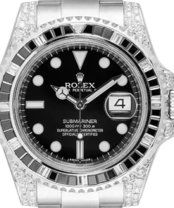 Alternative view of Rolex Submariner Date Silver Black Diamond, 40mm