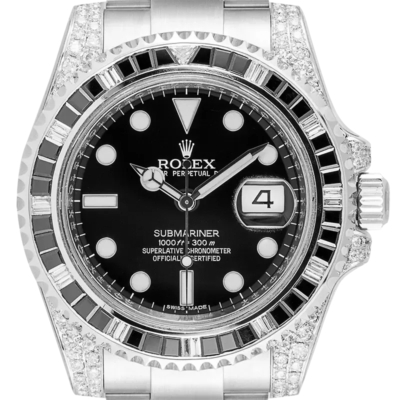 Rolex Submariner Date Silver Black Diamond, 40mm – Bild 2