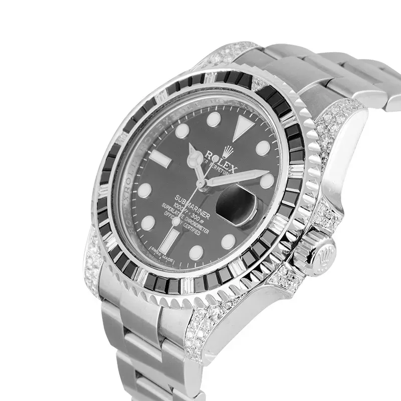 Rolex Submariner Date Silver Black Diamond, 40mm – Bild 3