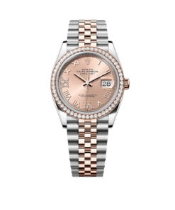 Rolex Datejust 36 Oyster, 36 mm, Oystersteel, Everose gold and diamonds