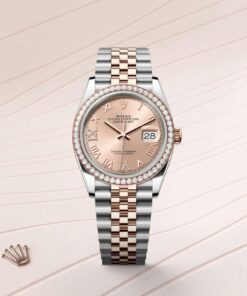 Alternative view of Rolex Datejust 36 Oyster, 36 mm, Oystersteel, Everose gold and diamonds