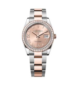 Rolex Datejust 36 Oyster, 36 mm, Oystersteel, Everose gold and diamonds