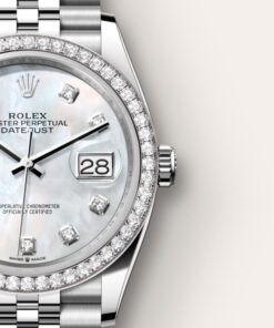 Alternative view of Rolex Datejust 36 Oyster, 36 mm, Oystersteel, white gold and diamonds