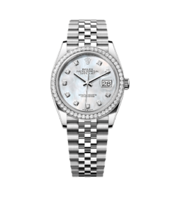 Rolex Datejust 36 Oyster, 36 mm, Oystersteel, white gold and diamonds