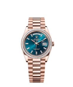 Rolex Day-Date 36 Oyster, 36 mm, Everose gold and diamonds