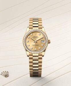 Alternative view of Rolex Datejust 31 Oyster, 31 mm, yellow gold and diamonds