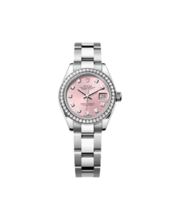Rolex Lady-Datejust Oyster, 28 mm, Oystersteel, white gold and diamonds