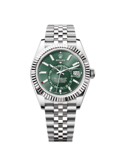 Rolex Sky-Dweller, 42mm, Oystersteel and 18k White Gold, Green, Jubilee