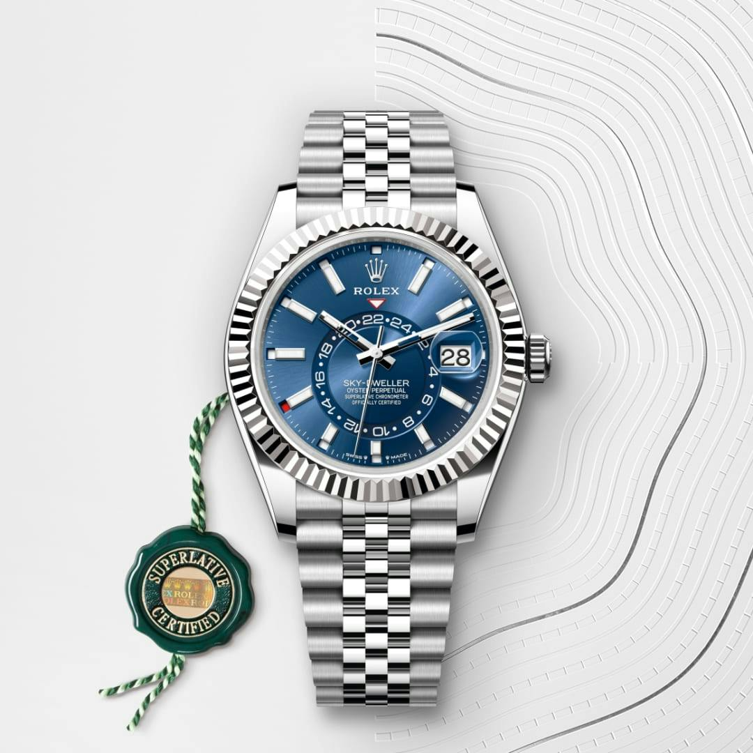 B- Rolex Sky-Dweller Stainless Steel, Blue Index Dial, 42 mm - Imagen 4