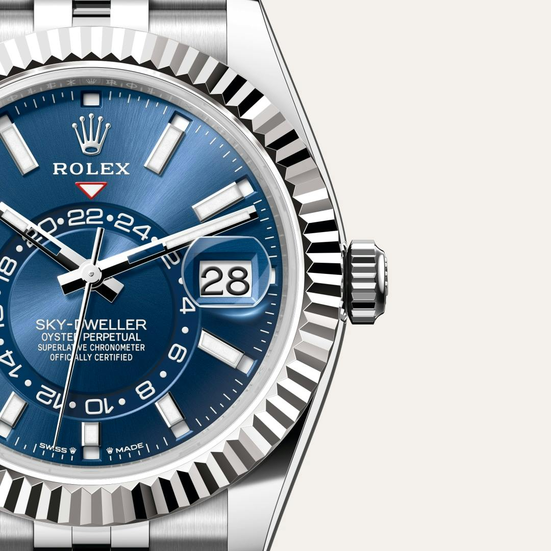 B- Rolex Sky-Dweller Stainless Steel, Blue Index Dial, 42 mm - Imagen 2